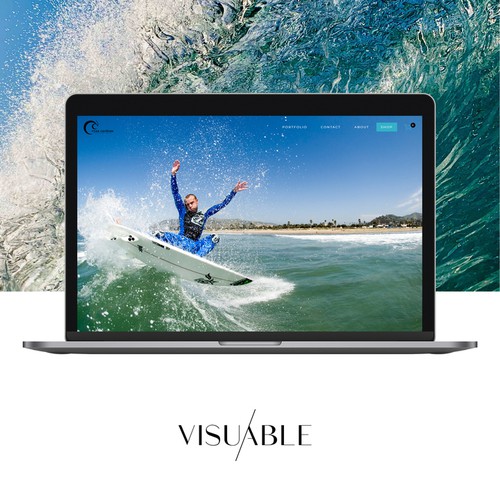 Blue and black design with the title 'Photographer '