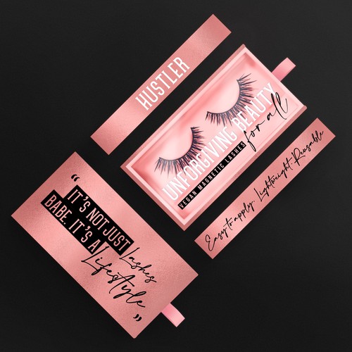 Fashion packaging with the title 'Eyelashes packaging'