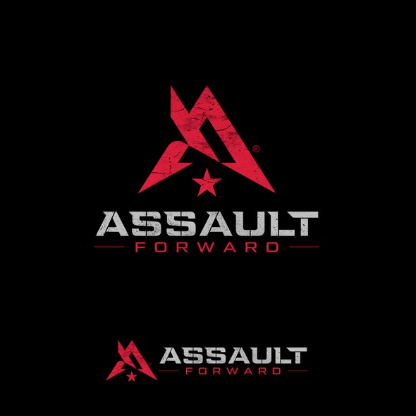 Pow logo with the title 'Logo design for Assault Forward'