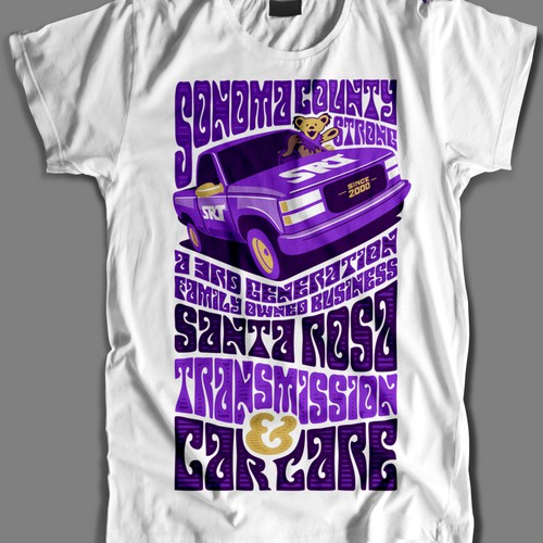 Automotive t-shirt with the title 'Santa Rosa Transmission & Car Care'