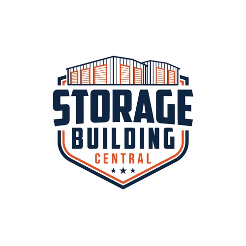 Self storage logo with the title 'storage building central'