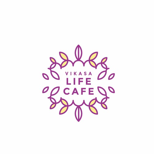 Lilac logo with the title 'vikasa life cafe'
