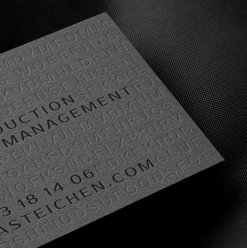 Letterpress design with the title 'Business cards with high quality printing effects'