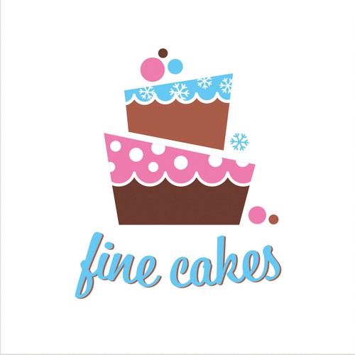 Frozen design with the title 'Fine frost cakes'