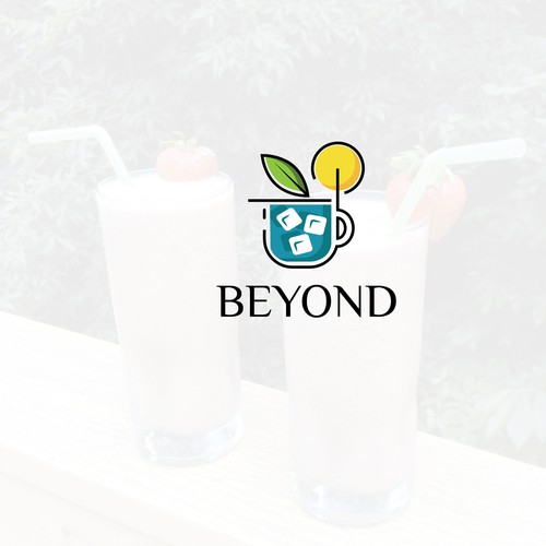 Blender logo with the title 'A cup with frozen ingredients '