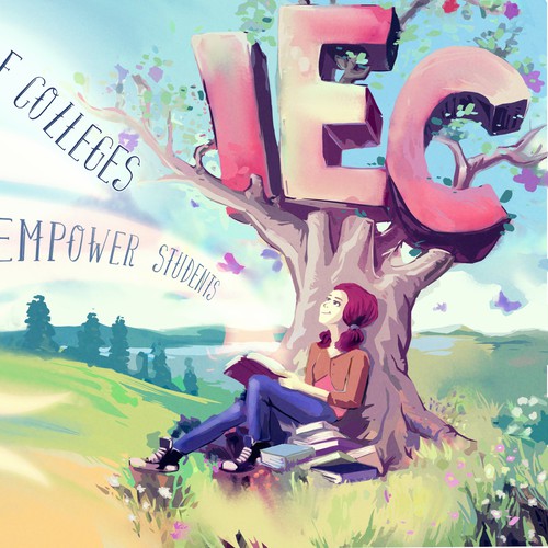 Picture design with the title 'Illustration for a web site'