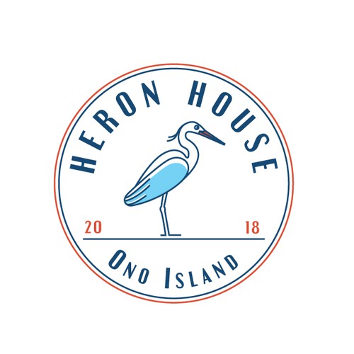 Nautical logo with the title 'Beach house logo'