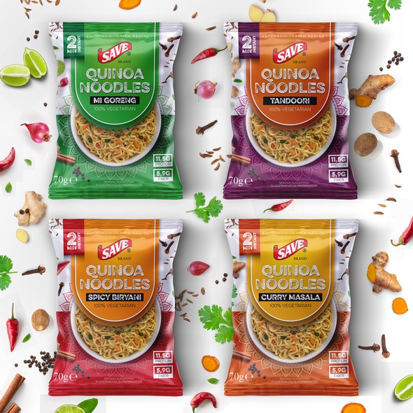 Noodles packaging with the title 'Noodles Packging '