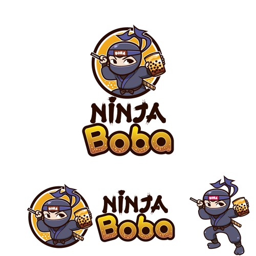 Ninja logo with the title 'Ninja Boba'