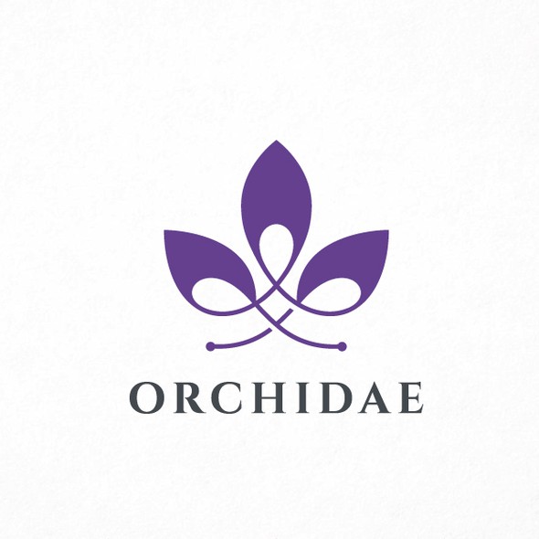 Orchid design with the title 'Elegant Orchid Flower Logo'