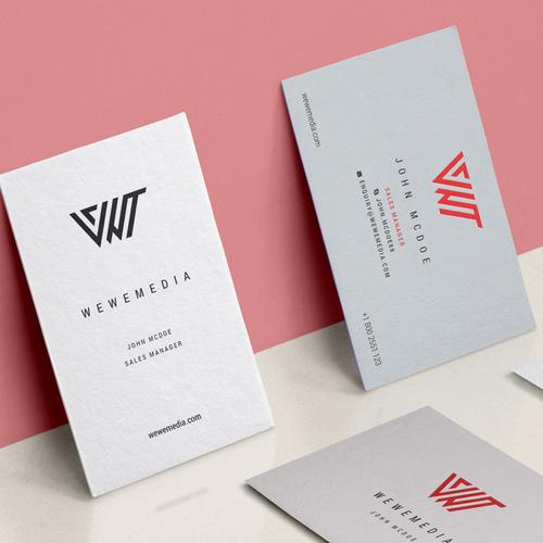 Crisp design with the title 'Minimal logo and business card for an advertising company'