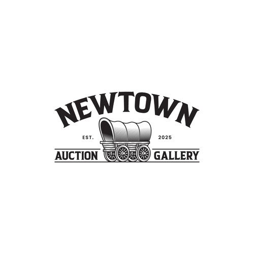 Wagon logo with the title 'Illustration logo for auction gallery'