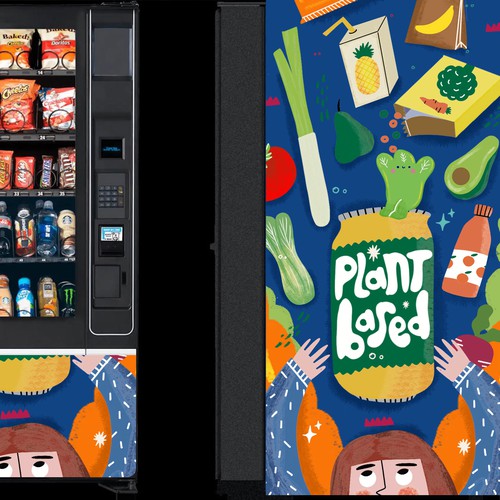Creative artwork with the title 'Illustration For Vending Machine'