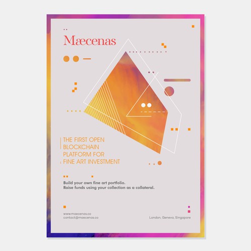 Art gallery design with the title 'Art & Finance Report 2017 by Deloitte'