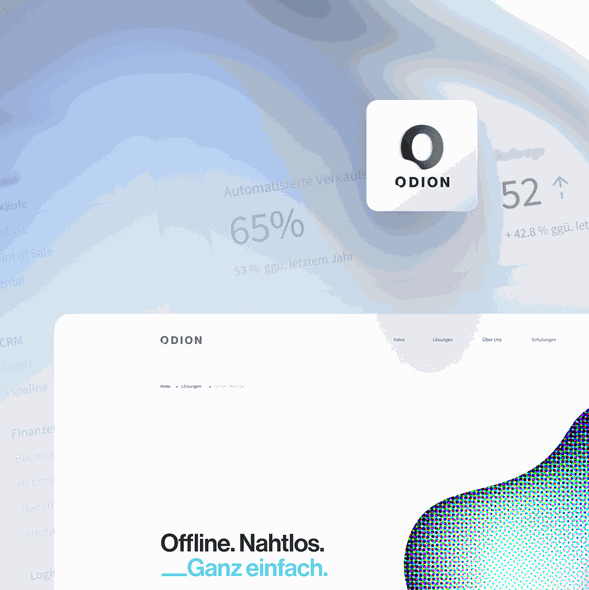 SaaS website with the title 'Webdesign Odion'