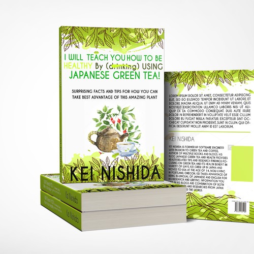 Green book cover with the title 'Contest entry of health book cover'