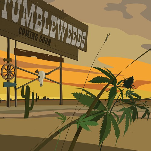 Movie artwork with the title 'Western Movie Landing Page Illustration'