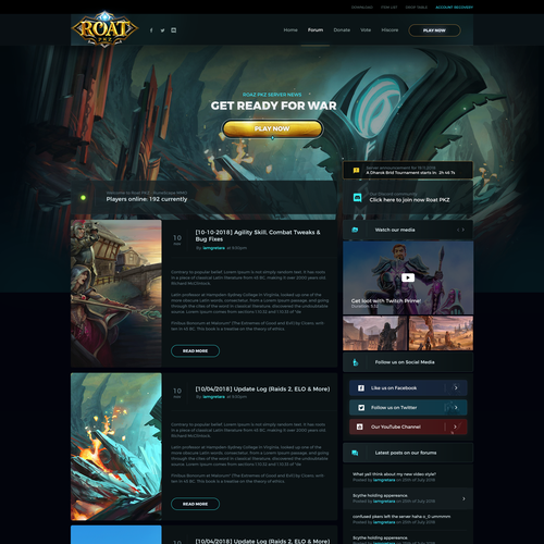 Game website with the title 'Gaming website'