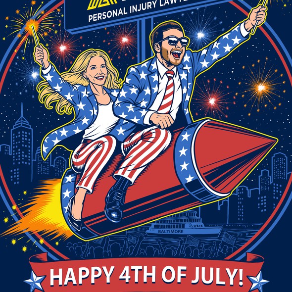 Party t-shirt with the title '4th of July party'