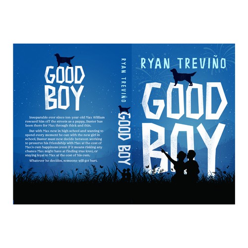 Blue book cover with the title 'Book cover for teenager'