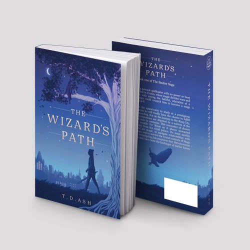 Blue book cover with the title 'The Wizard’s Path'