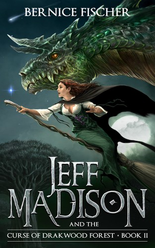 Fantasy book cover with the title 'illustration and book cover design for fantasy'
