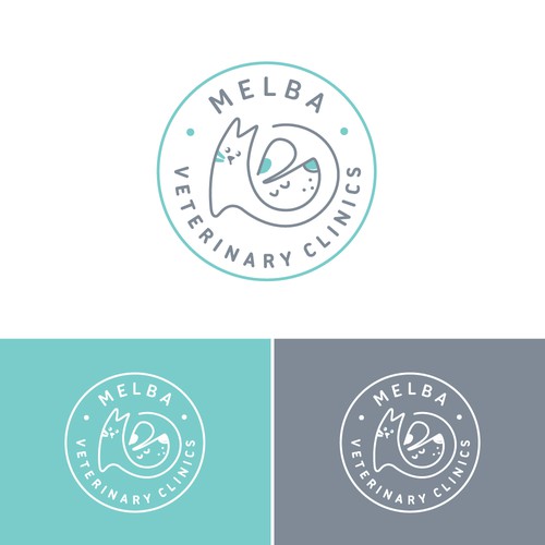 Veterinary logo with the title 'Veterinary Clinic Logo'