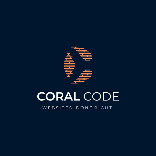 Coral design with the title 'Logo for a new web design studio'