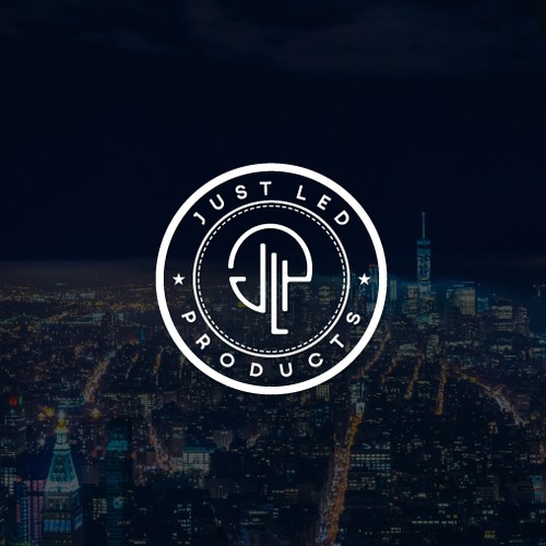 LED lighting design with the title 'Stamp/logo  for  LED lighting firm'