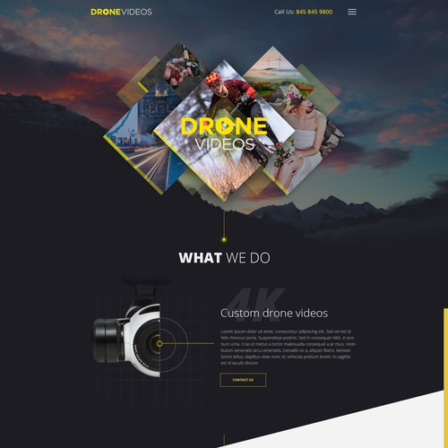 Video website with the title 'Website for Drone Videos'