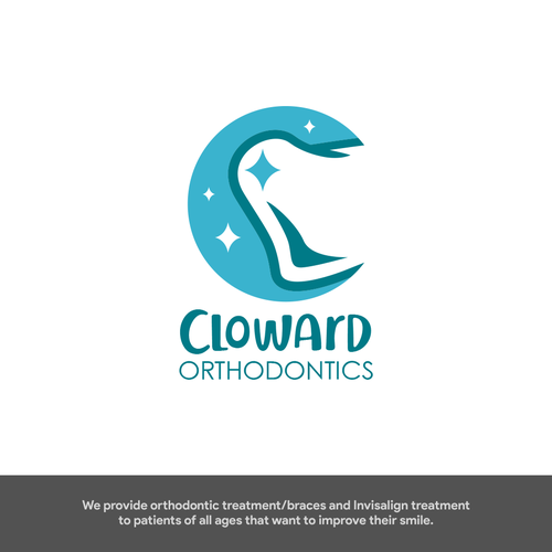Orthodontic brand with the title 'Cloward Orthodontics Logo'