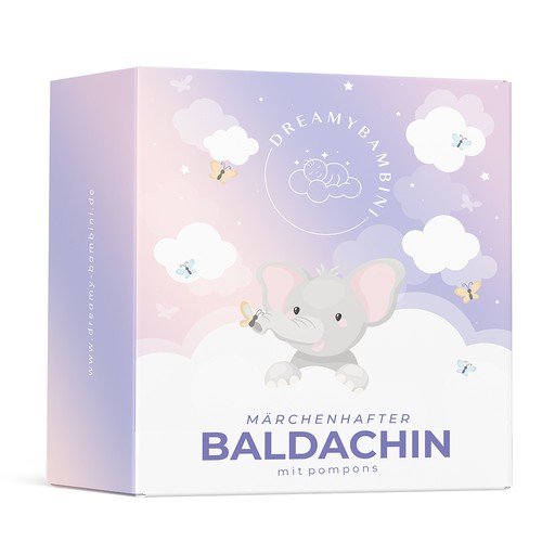 Cute packaging with the title 'Luxury product packaging for baby'
