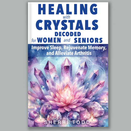 New age design with the title 'Healing  with Crystals '