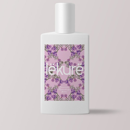 Skincare label with the title 'Floral Label Design for Skin Care'