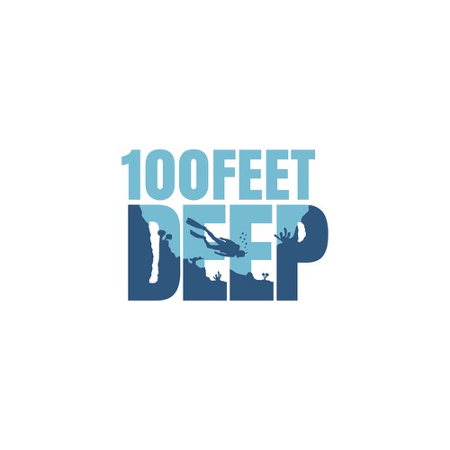 Scuba logo with the title '100 FEET DEEP'