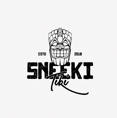 Gritty logo with the title 'Sneeki tiki logo'