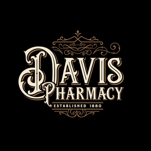 Classic t-shirt with the title 'Classic Typography for Davis Pharmacy'