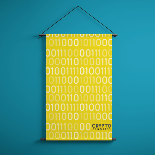 Event brand with the title 'Logo concept for Cryptocurrency event'