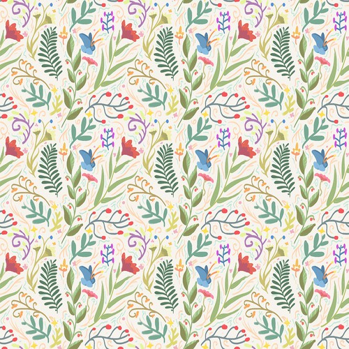 Floral artwork with the title 'Floral Pattern'