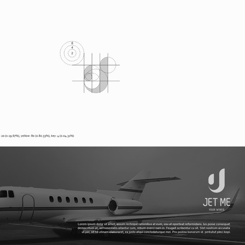Tourism logo with the title 'Jet Me'