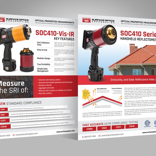 Handout design with the title 'Design Flyer for Cool Roofing market'