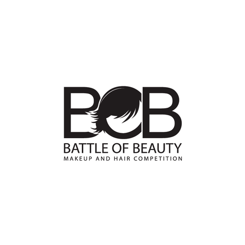 Competition logo with the title 'MAKE UP AND HAIR BATTLE LOGO'