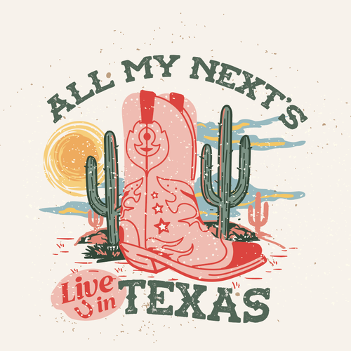 Western design with the title 'T-shirt design'