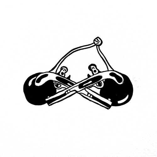 Cherry design with the title 'Guns and cherries '