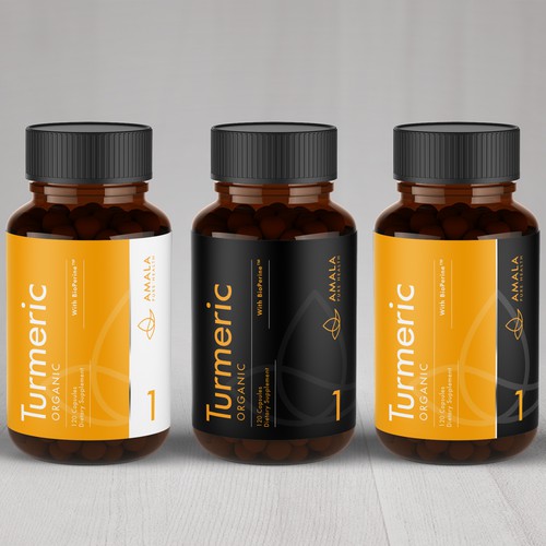 Health label with the title 'Amala Supplement Label Design'