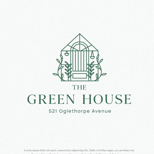 Logo with the title 'Logo for The Green House'