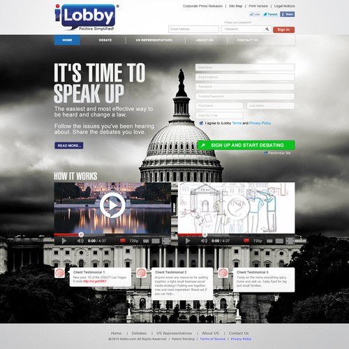 Lawyer website with the title 'Landing Page'