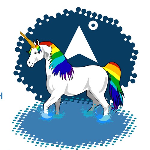 Unicorn t-shirt with the title 'T-shirt design'