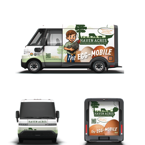 Vehicle graphic design with the title 'Eye-catching Delivery Vehicle'