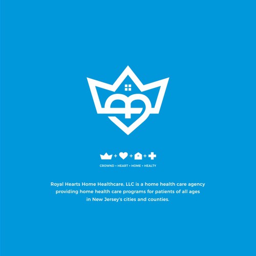 Royal logo with the title 'Royal Heart Homecare'